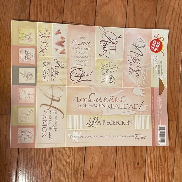 💕Scrapbooking Crafting Cardstock Stickers Spanish Wedding Birthday Baby - Picture 3 of 7